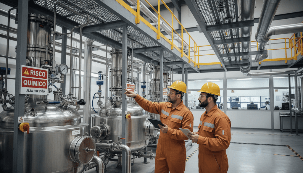 segurança industrial em reatores químicos
