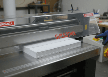 segurança na guilhotina para papel