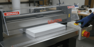 segurança na guilhotina para papel
