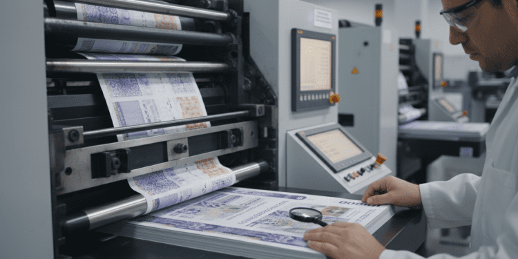 segurança na impressora offset