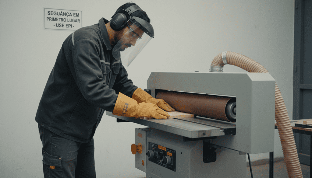 segurança na lixadeira de cinta
