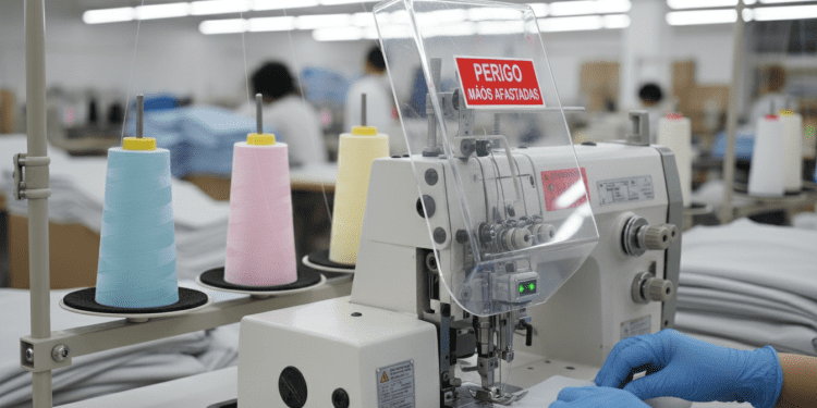 segurança na máquina overlock