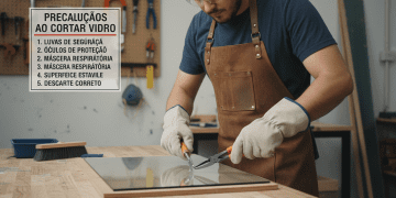 segurança no corte de vidro