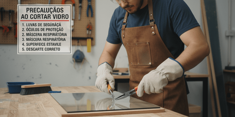 segurança no corte de vidro