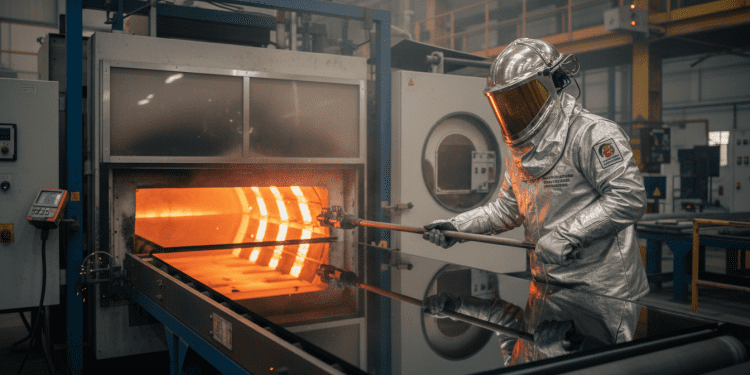 segurança no forno para vidro