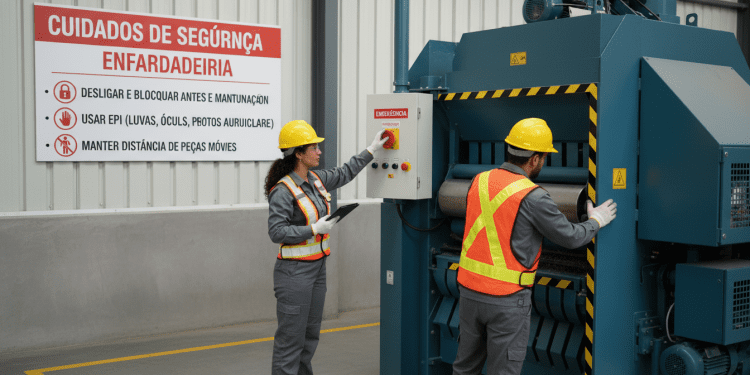 segurança no uso da enfardadeira