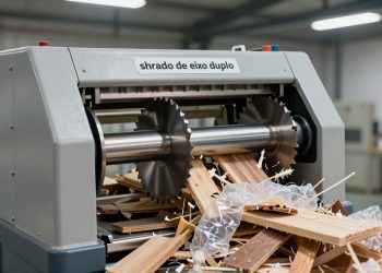 shredder de eixo duplo