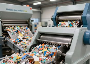 shredder linha de reciclagem