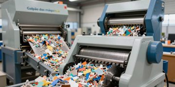 shredder linha de reciclagem