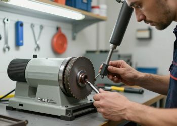 troca de rebolo no esmeril