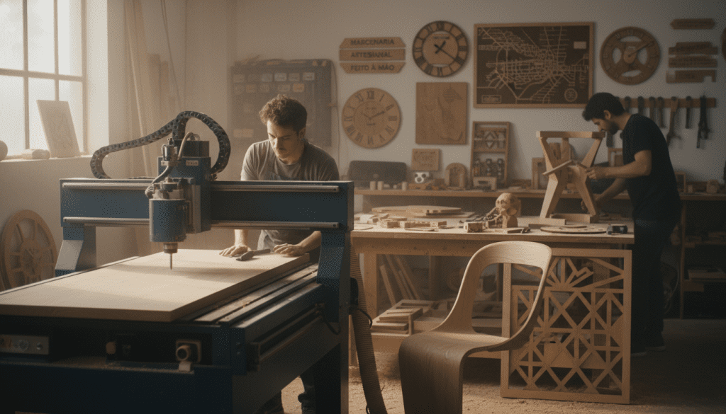 usos do router cnc em marcenaria