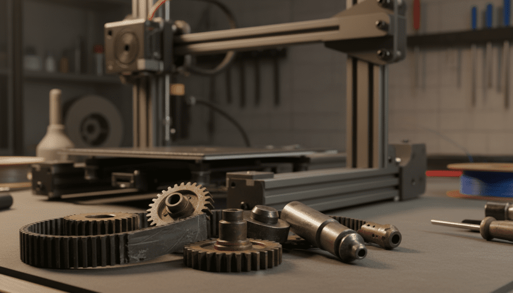 Desgaste mecânico em componentes de impressora 3D