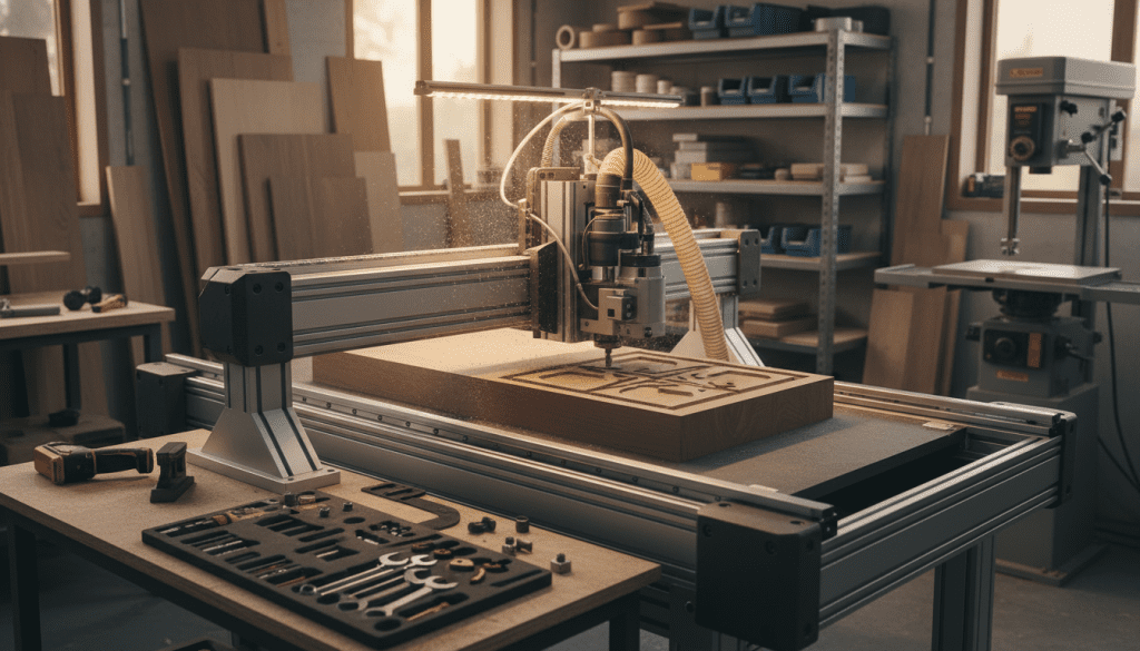 Rigidez do pórtico em router CNC