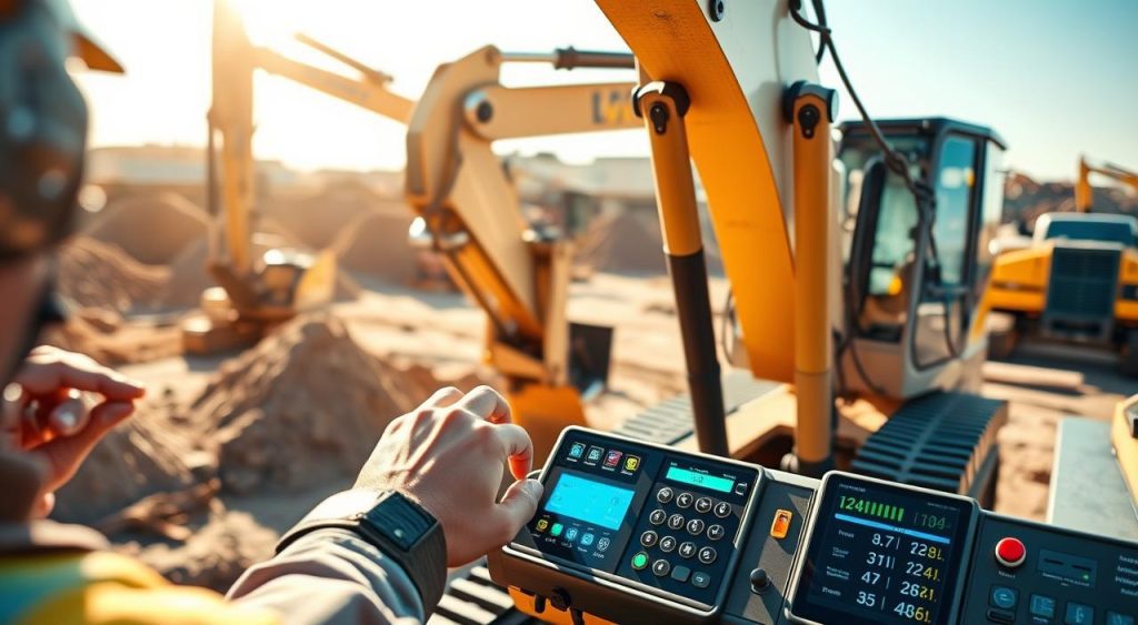 Tecnologia embarcada em escavadeiras