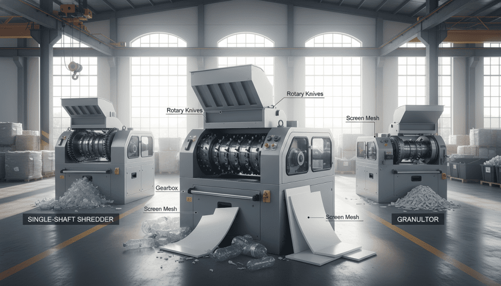 Tipos de shredders para plástico