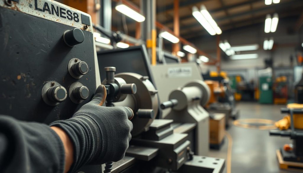 ajustes mecânicos em torno CNC usado ajustes mecânicos em torno CNC usado