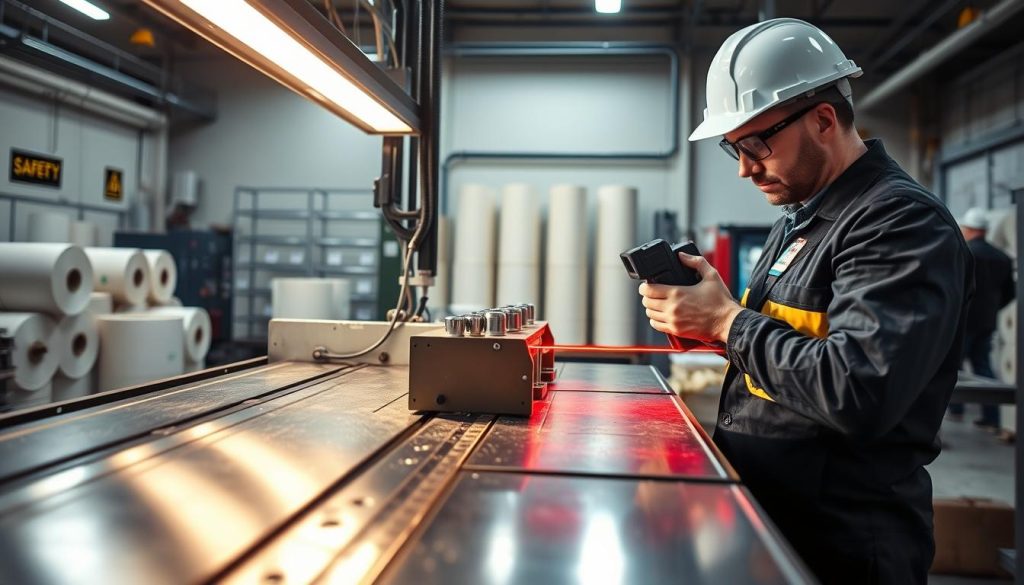 alinhamento em guilhotinas industriais