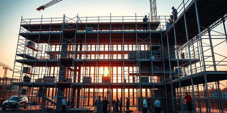 andaime e produtividade em obra