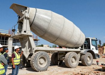 betoneira e máquina superdimensionada