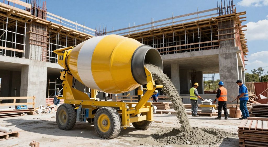 betoneira na construção civil