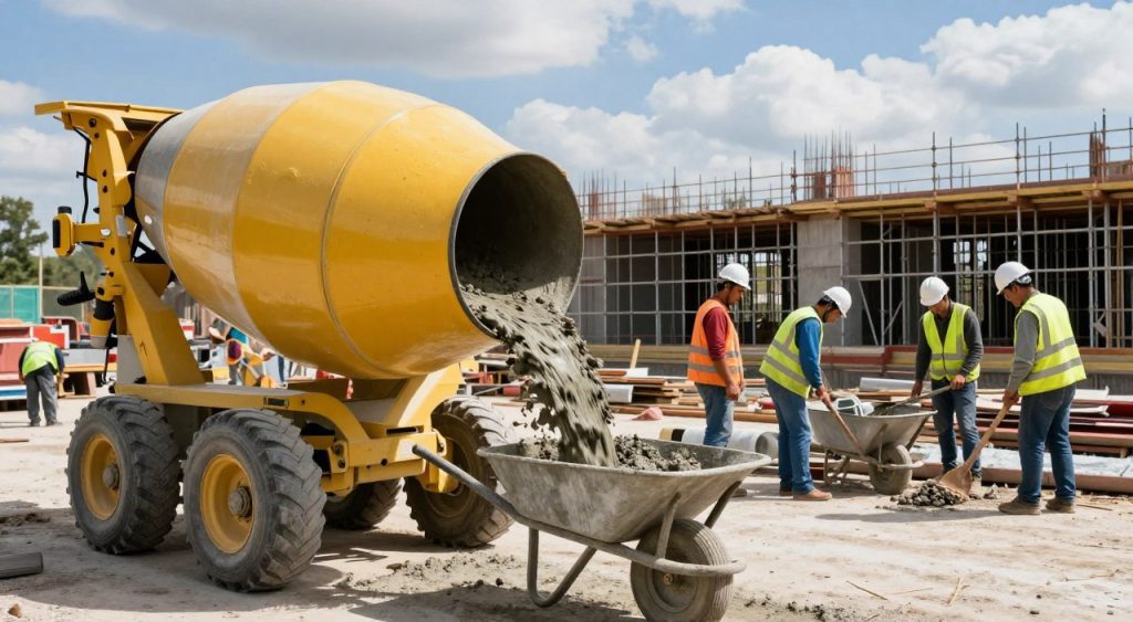 betoneira na construção civil