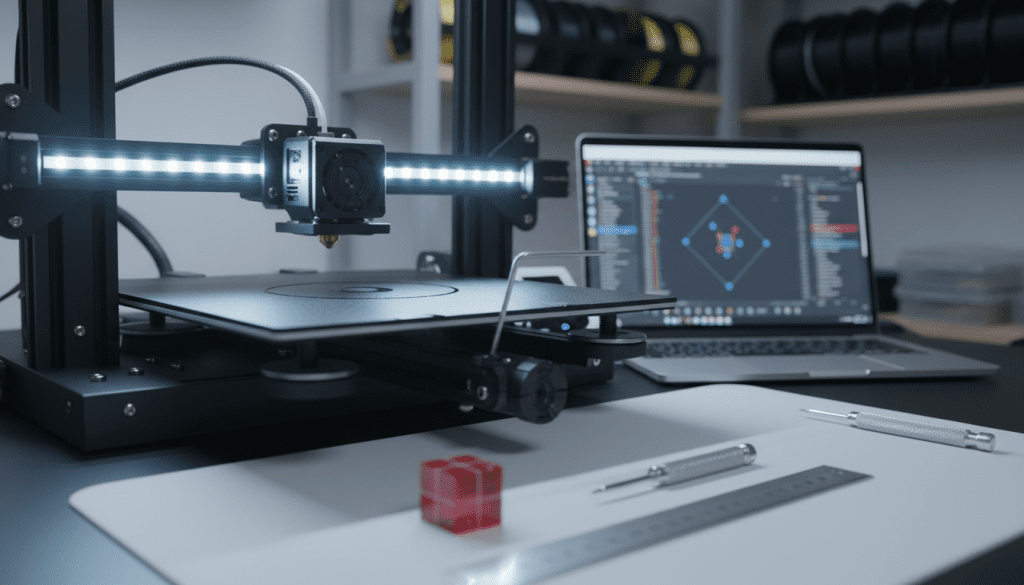 calibração e nivelamento de impressora 3D