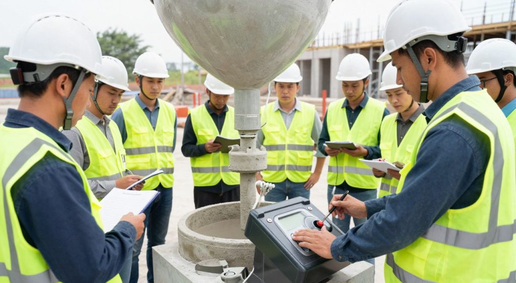 capacitação para uso da betoneira