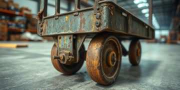 carrinho de transporte e desgaste