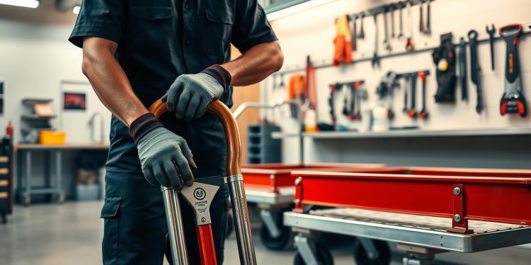 carrinho de transporte e manutenção simples