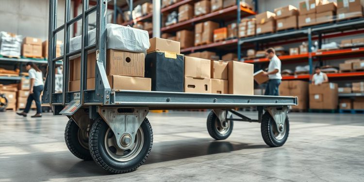 carrinho de transporte e produtividade