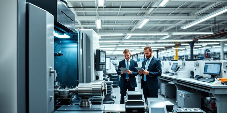 centro de usinagem e produtividade