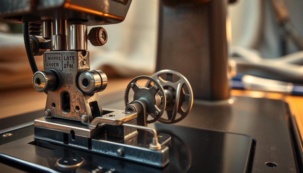 componentes mecânicos da máquina de costura