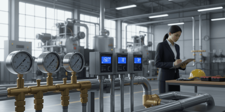 compressor de ar e instrumentação