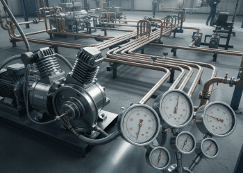 compressor de ar e quedas de pressão