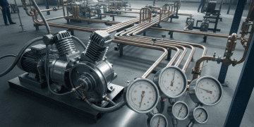 compressor de ar e quedas de pressão