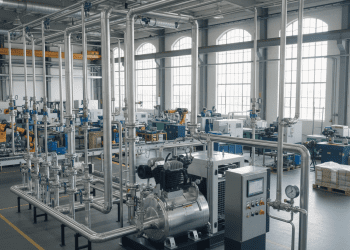 compressor de ar e rede de distribuição