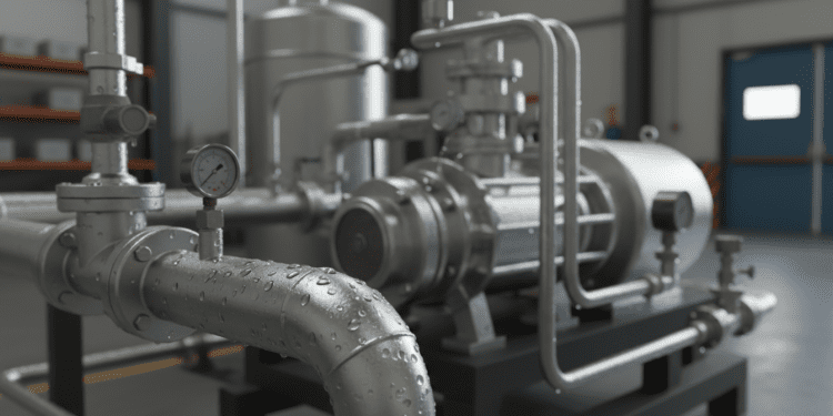 compressor de ar e umidade na linha