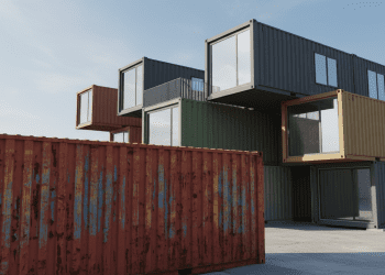container e estrutura metálica