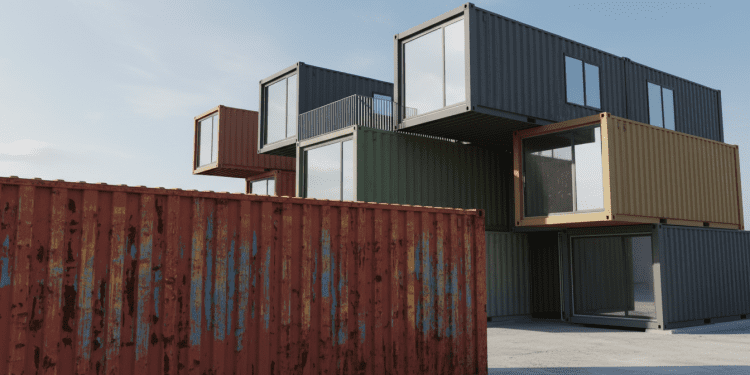 container e estrutura metálica