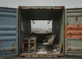container usado e adaptação de uso