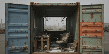 container usado e adaptação de uso