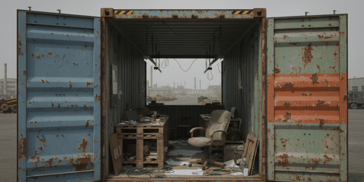 container usado e adaptação de uso