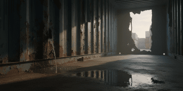 container usado e infiltrações