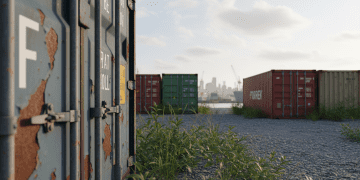 container usado e vida útil