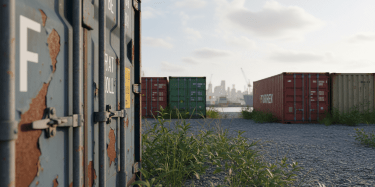 container usado e vida útil