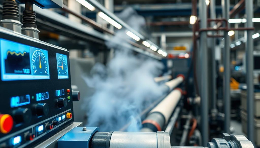 controle de temperatura em extrusora de plástico
