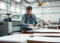 corte e vinco e aproveitamento de material