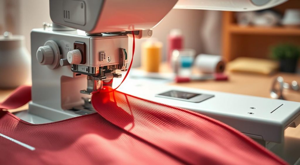 costura elástica com overlock