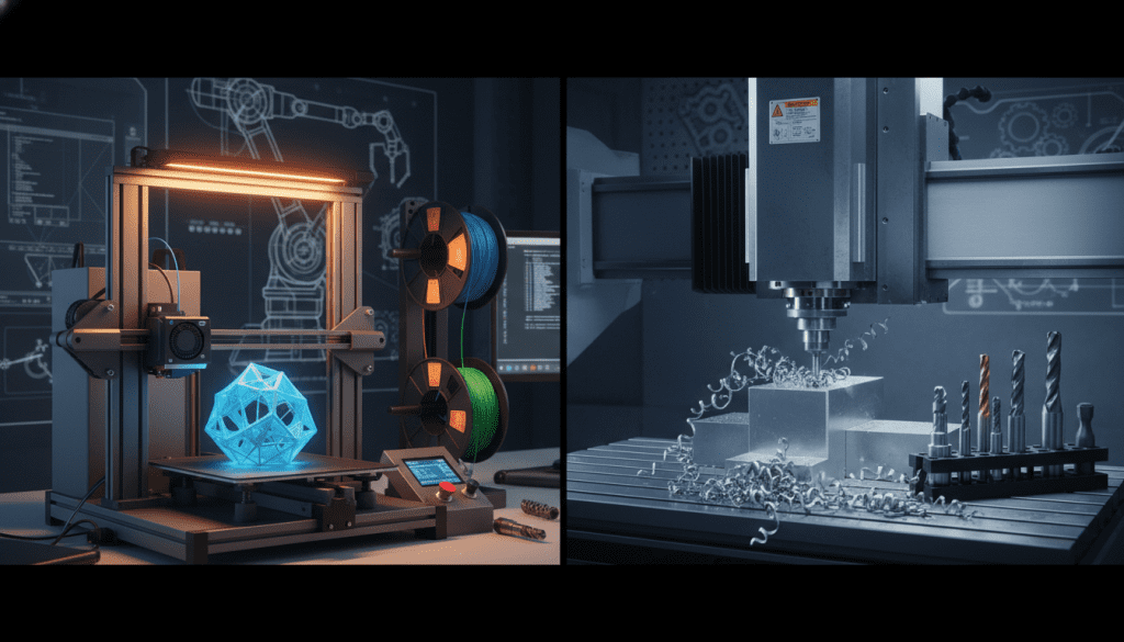 diferenças entre impressora 3D e corte CNC