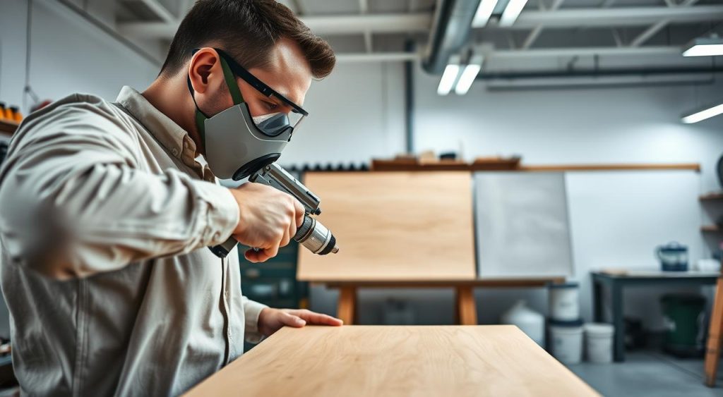 distância de aplicação com pistola de pintura